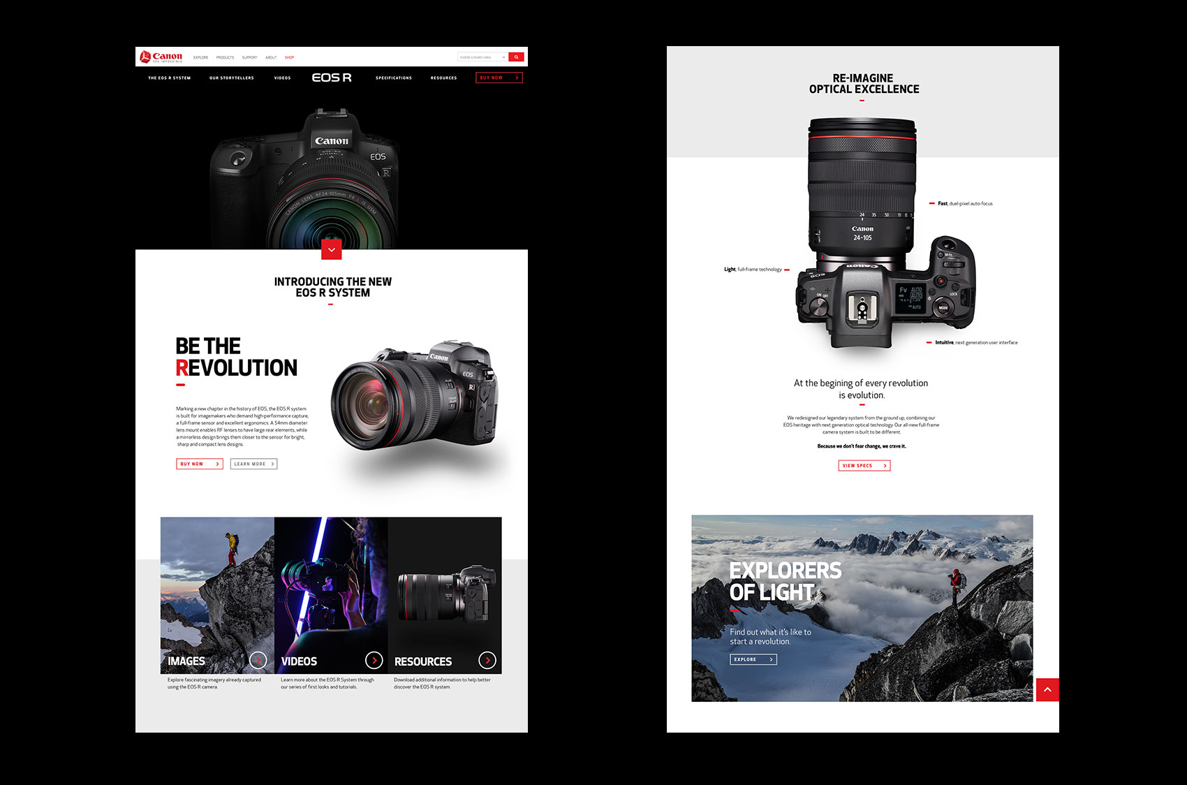Canon R System Website