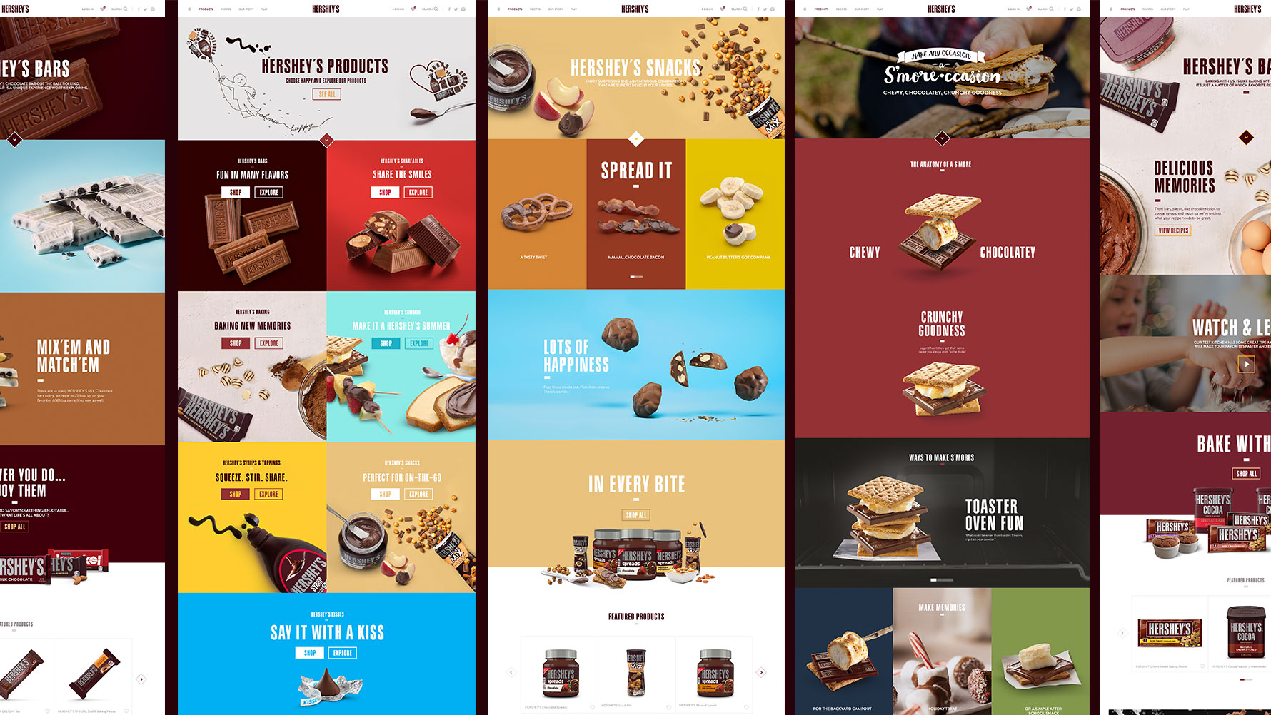 Herhsey's Poduct Landing Pages